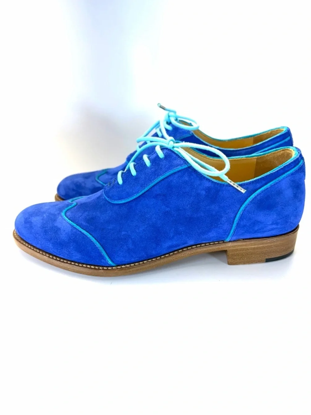 The Office of Angela Scott Blue Lace Up Loafers